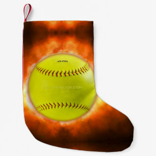 Meia De Natal Pequena Presentes gays artísticos de Softball em chamas do
