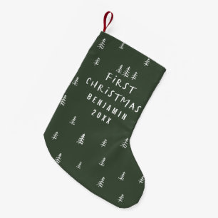 Meia De Natal Pequena Primeiro bebê de Natal
