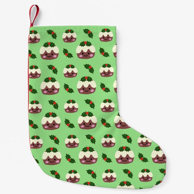 Meia De Natal Pequena Pudim de Natal 2 (Frente)