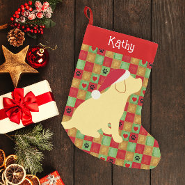 Meia De Natal Pequena Puppy do café da manhã