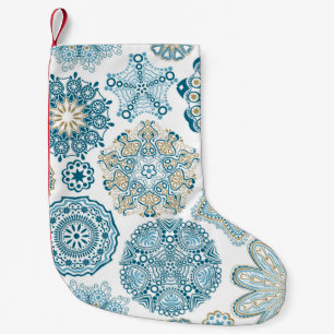 Meia De Natal Pequena Quadrado Floral Sem Costura: Colagem