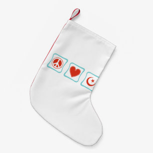 Meia De Natal Pequena Quadrados do Islão do amor da paz