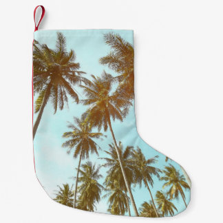 Meia De Natal Pequena Quadro Tropical: Abstrato Palm Trees