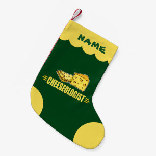 Meia De Natal Pequena Queijo Engraçado Queijólogo Queijólatra