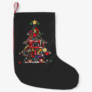 Meia De Natal Pequena Quilter Merry Christmas Árvore de Retalhos de Quil