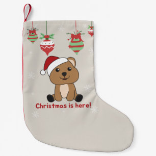 Meia De Natal Pequena Quokka Natal Neve Animais de inverno Quokas Pequen