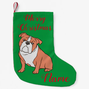 Meia De Natal Pequena Raça Bulldog Thunder_Cove