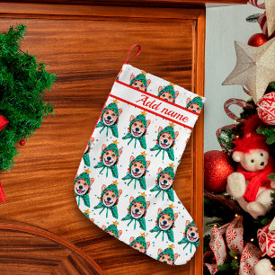 Meia De Natal Pequena Raça de Cão Corgi Natal