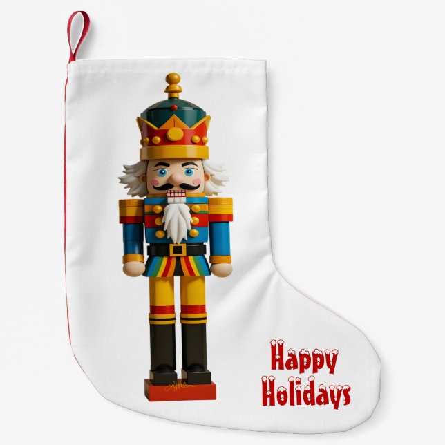 Meia De Natal Pequena Rainbow Orgulho gay Natal Nutcracker Toy (Frente)