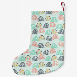 Meia De Natal Pequena Rainbows e Unicórnios
