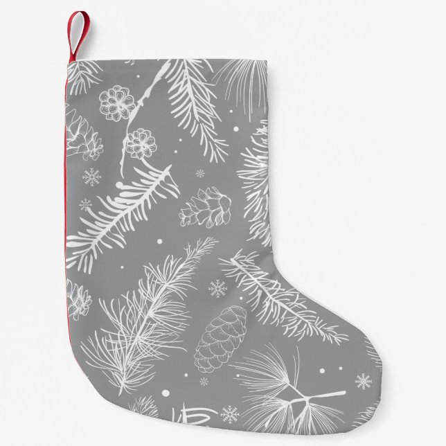 Meia De Natal Pequena Ramais e Pino 4 (Frente)