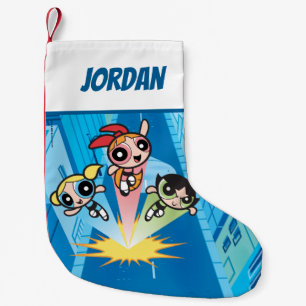 Meia De Natal Pequena Raparigas Poderosas Se Lançam No Ar