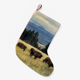 Meia De Natal Pequena Rebanho do bisonte dos parques nacionais