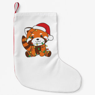 Meia De Natal Pequena Red Panda Christmas Animais de inverno Red Pandas