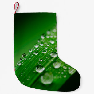 Meia De Natal Pequena relva-verde-branca