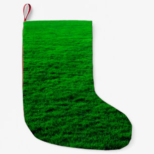 Meia De Natal Pequena relva verde-fundo