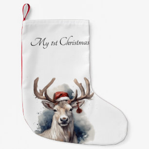 Meia De Natal Pequena Rena de Natal, personalizável