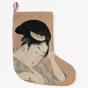 Meia De Natal Pequena Retrato da mulher de Ukiyo-e do japonês do vintag