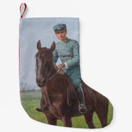 Meia De Natal Pequena Retrato de Attilio Triboletti (Soldado de Cavalari