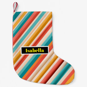 Meia De Natal Pequena Retro Personalizado Pequeno