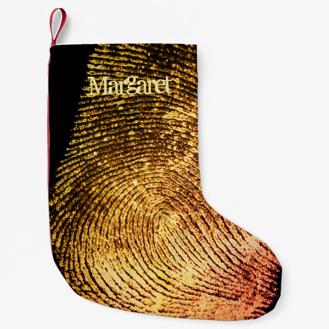 Meia De Natal Pequena Reversed Loop Fingerprint Small Christmas Stocking (Frente)