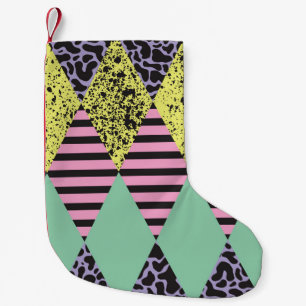 Meia De Natal Pequena Rhombus Moderno: Estilo sem costura Abstrato.