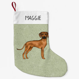 Meia De Natal Pequena Ridgeback Brown, Rhodesian Ridgeback, Cachorro Mar