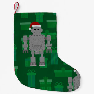 Meia De Natal Pequena robô santa claus do xmas