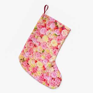 Meia De Natal Pequena Rosa