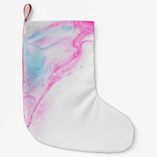 Meia De Natal Pequena Rosa
