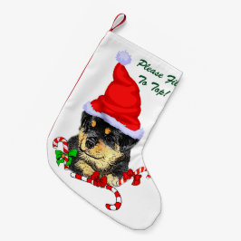 Meia De Natal Pequena Rottweiler Natal