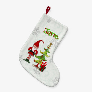 Meia De Natal Pequena Rotulação popular da rareza 3D do Natal