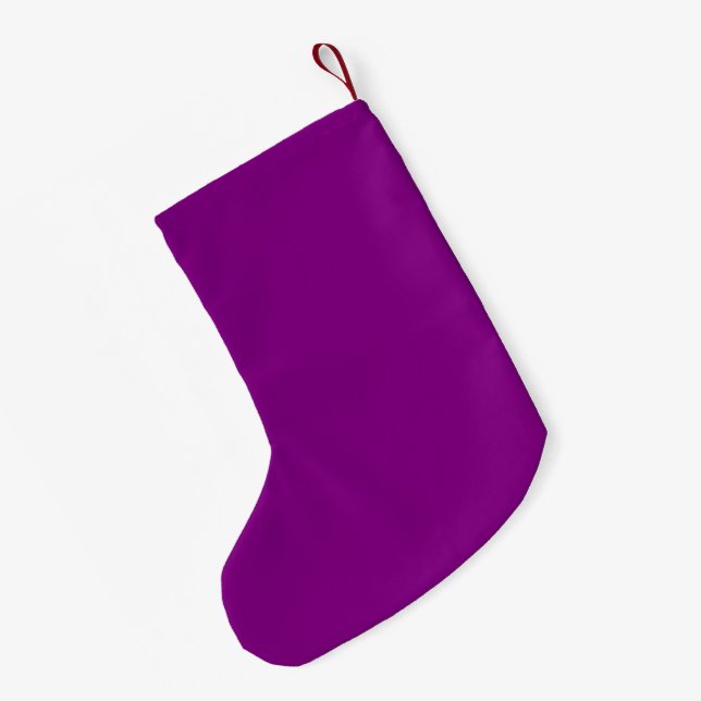 Meia De Natal Pequena Roxo (Verso (Pendurada))