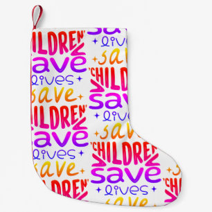 Meia De Natal Pequena Salvar Filhos, Salvar Vidas