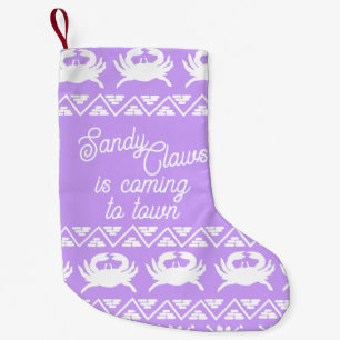 Meia De Natal Pequena Sandy Cights NMaritime Crab Lilac