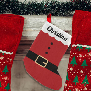 Meia De Natal Pequena Santa Claus Suit
