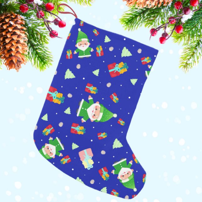 Meia De Natal Pequena Santa Clause com presentes (Criador carregado)
