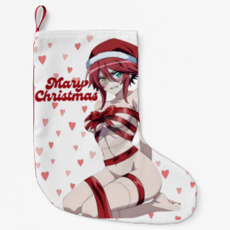 Meia De Natal Pequena Santa Sexy Natalícia Anime Menina Presente de Nata