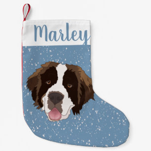 Meia De Natal Pequena Santo personalizável Bernard