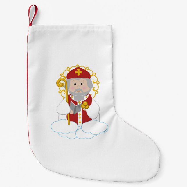 Meia De Natal Pequena São Nicolau (Frente)