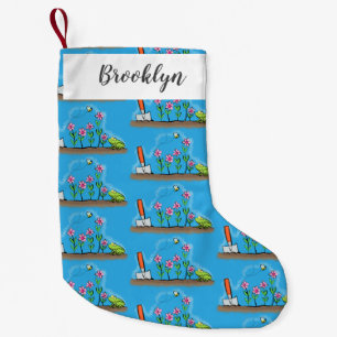 Meia De Natal Pequena Sapo bonito e abelha na ilustração de desenho anim