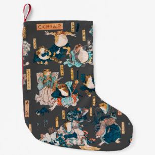 Meia De Natal Pequena Sapo japonês ukiyo-e Froggies