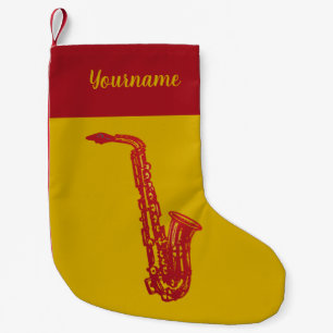 Meia De Natal Pequena saxofone