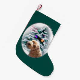 Meia De Natal Pequena Schnoodle Christmas