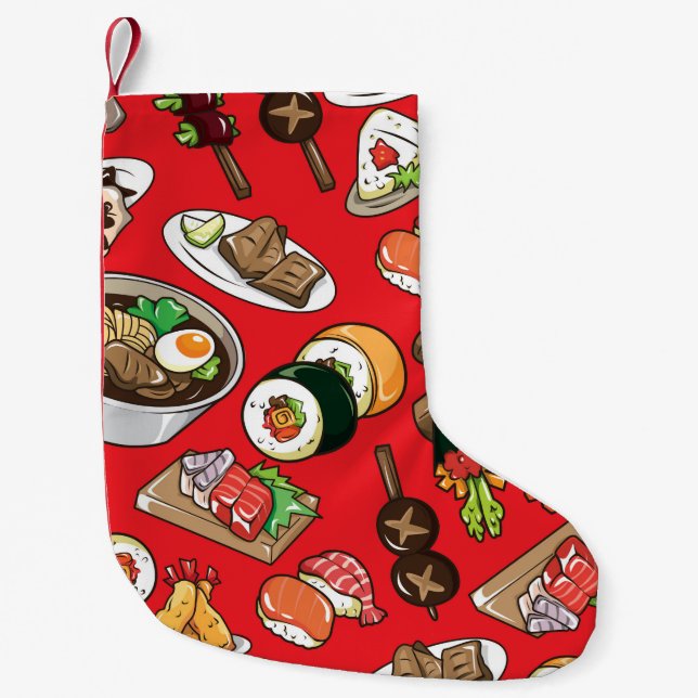 Meia De Natal Pequena seamless Japanese food pattern (Frente)