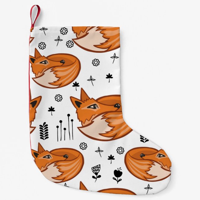 Meia De Natal Pequena Seamless scandinavian pattern. kids background wit (Frente)