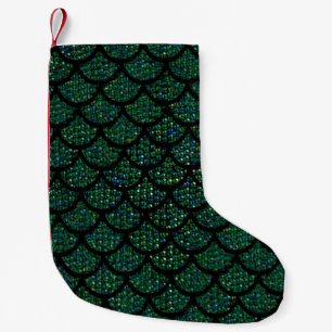 Meia De Natal Pequena sequin mermaid xmas natal