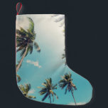 Meia De Natal Pequena Serenity Tropical Beach Landscape<br><div class="desc">praia tropical da serenidade Cena tropical Tranquila de praia. O charme de Vintage encontra o paraíso na sua decoração. Serenidade em uma canvas tropical, onde praia e sol convergem. trópicos, praia, serenidade, cena, palma, vintage, desfoque, incrível, pôr do sol, fundo, água, verão, viagem, natureza, árvore, mar, onda, silhueta, oceano, tropical...</div>