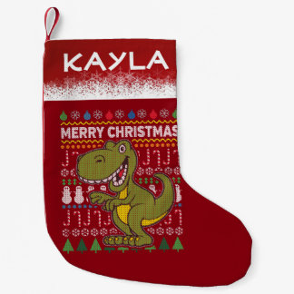 Meia De Natal Pequena Série "Suor de Natal Feio" Dino Green