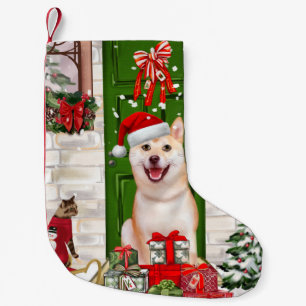 Meia De Natal Pequena Shiba Inu Dog Natal